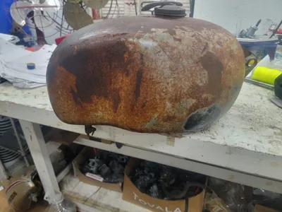 vintage motorcycle gas tank